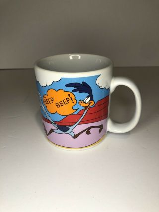 Vintage 1994 Road Runner & Wile E.  Coyote Coffee Mug - Cup Warner Bros.