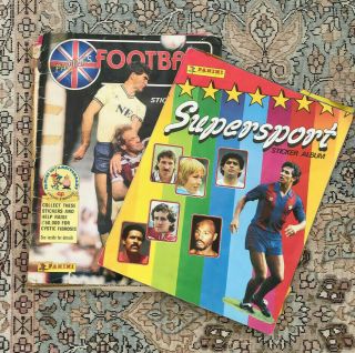 Panini Football 87 Sticker Album Complete & Panini Supersport 1987 Uk Album