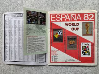 Panini Espana 82 World Cup Sticker Album Almost Complete Just 1 Sticker Missing 2