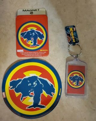 Marvel X Men 2006 Beast Decal Key Chain And Magnet Set