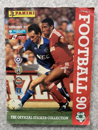 Panini Football 90 Sticker Album Almost Complete 1990