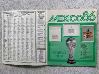 Panini Mexico 86 Sticker Album 50 Complete 1986 World Cup 2