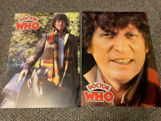 Doctor Who Vintage Set Of 2 Posters 80s Tom Baker K - 9 Near