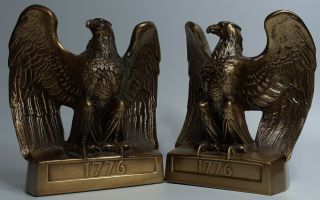 Vintage Brass Eagle Bookends Philadelphia Manufacturing Co.