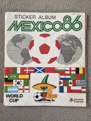 Panini Mexico ‘86 World Cup Football Sticker Album 100 Complete 1986 Full