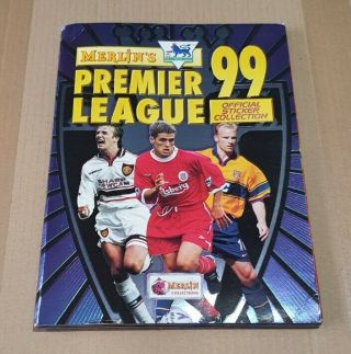 Merlin Premier League 99 Sticker Album & Binder 100 Complete Vgc & Neat