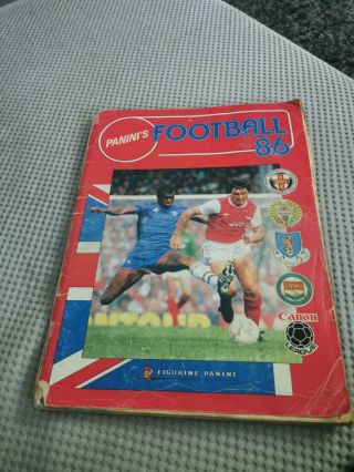 Panini Football 86 Sticker Album - 100 Complete Full Set
