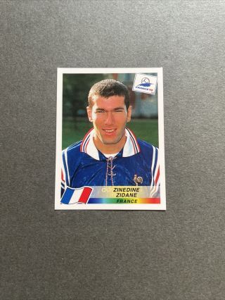 Panini France 98 World Cup Football Sticker - Zinedine Zidane - Number 164