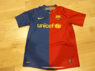 Nike 2008/2009 Fc Barcelona Red/blue Home Jersey (men Size Medium)