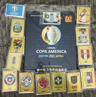 2021 Copa America Panini Hard Cover Album,  369 Sticker Brazil Version