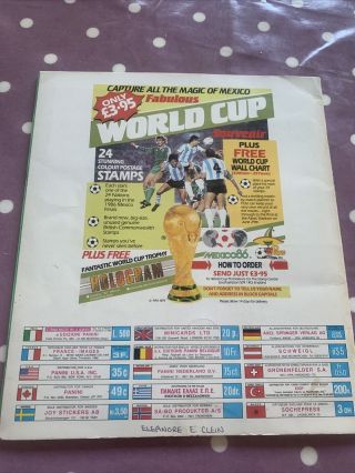 Panini World Cup Mexico 86 Sticker Album,  312 Stickers Inside 2
