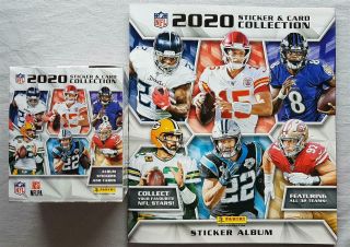 Panini Nfl Football Sticker Box 2020 - 50 Packs Mit 250 Stickern,  Album