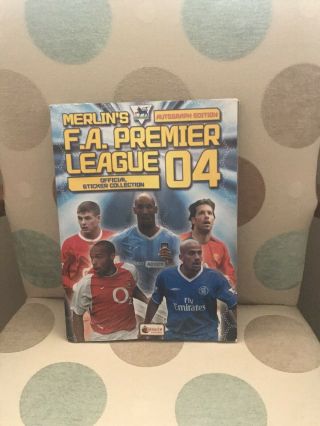 Merlin F A Premier League 2004 Football Sticker Album Complete