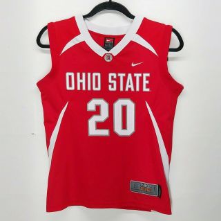 Nike Elite Ohio State Buckeyes 20 Red Boys Basketball Jersey Youth Small Girls