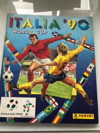Panini Italia 90 World Cup Sticker Album & World Cup 90 - 100 Complete.