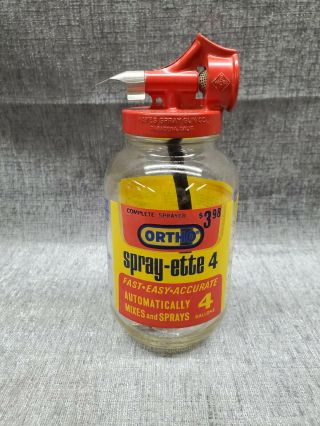 Vintage Ortho Spray - Ette 4 Gallon Glass Bottle With Hayes Metal Spray Top