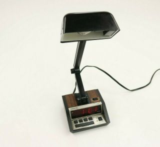 Retro Vintage 70s Spartus Desk Lamp with Digital Alarm Clock 1401 2