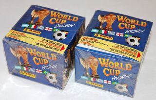 Panini World Cup Story 90 1990 - 2 X Display Box Sealed/ovp 100 Tüten Packets