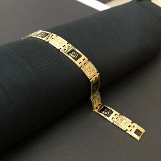 Gold Color Allah Muslim Bracelets For Men Women Islamic Jewelry.