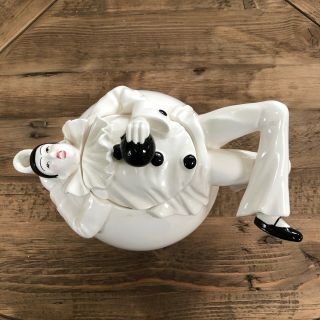 Sigma Taste Setter Harlequin Clown Figural Tea Pot Pierrot Mime China