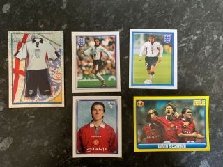 Rare Merlin England 1998 And Premier League 1998 Rookie David Beckham Stickers