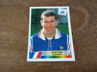 Zinedine Zidane Panini France 98 World Cup Football Sticker - No 164 - Nr