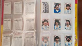 PANINI WORLD CUP MEXICO 86 COMPLETE - 7 - MARADONA IN 1986 RARE NEVER GLUED 3