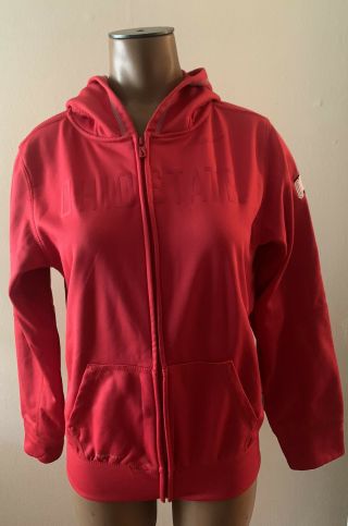 Women’s Nike Ohio State Buckeyes Therma - Fit Zip Up Jacket Size (l 16/18) Red