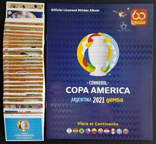 Panini Copa America 2021 Complete Set 369 Stickers,  Softcover Album
