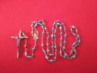 Vintage Sacred Heart Of Jesus,  Virgin Mary Rosary Roma