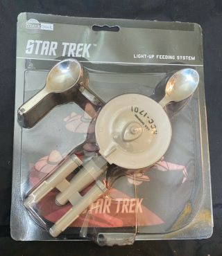 Thinkgeek Star Trek Light Up Feeding System W/ Bib Brand Rare Item