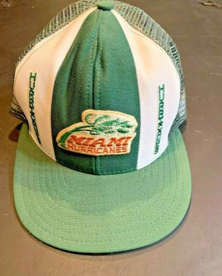 Vintage Miami Hurricanes Mesh/trucker Hat,  Football,  Fl