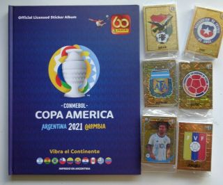 Panini Copa America 2021 Argentina Colo Hard Cover Album,  Stickers Complete Set