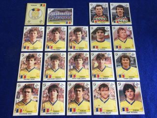Panini Vintage Italia 90 World Cup Football Stickers Romania Team Inc Badge
