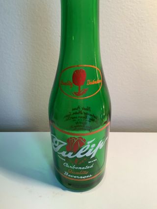 Tulip 7oz Green ACL Soda Bottle Johnstown,  PA 2