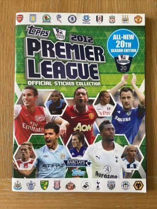 Merlin Topps Fa Premier League 2012 100 Complete Football Sticker Album Full