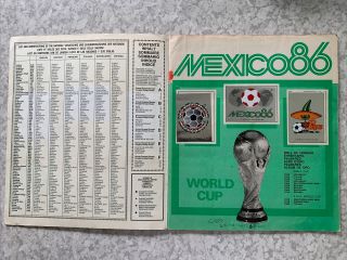 Panini Mexico 86 Sticker Album 1986 World Cup 72 Complete 2
