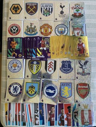 2021 Panini Premier League Near Full Complete Set Stickers 636/642 List P&p