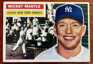 1956 Topps Baseball Cards Partial Set Including Mickey Mantle.