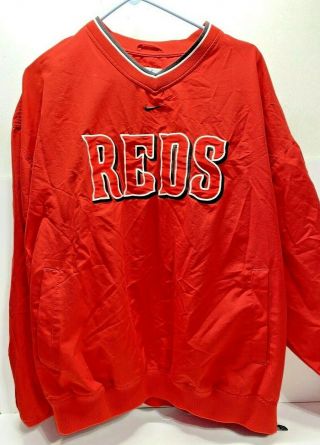 Cincinnati Reds Nike Center Swoosh Red Pullover Jacket Extra Large Size Xl