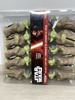 3.  5” Star Wars Yoda Holiday Light Set Kurt Adler 10 Ct Disney Factory