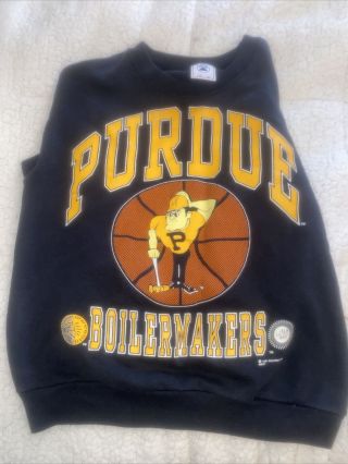 1991 Purdue Boilermakers Basketball Pullover Sweatshirt.  Ncaa Big Ten.  Sz M Usa