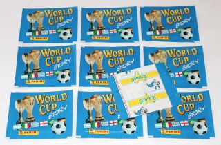 Panini World Cup Story 90 1990 - 10 TÜten Packets Bustine Sobres Pochettes