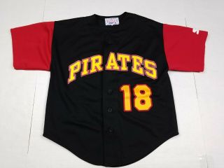 Vtg Jason Kendall 18 Pittsburgh Pirates Mlb Starter Sewn Jersey Youth Size M