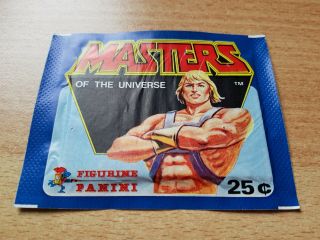 Panini Tüte He Man 1983 Masters Of The Universe Motu Mega Rar Packet Vintage