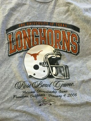 Texas Longhorns 2006 Rose Bowl Game Vintage Foot Locker T - Shirt Men 