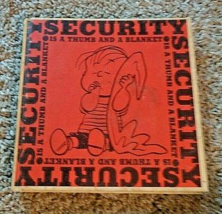 Security Is A Thumb And A Blanket - Peanuts Book 1963 1st.  Ed.  -