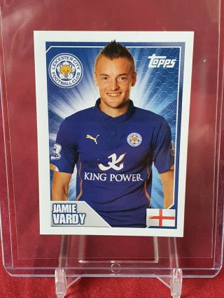 Jamie Vardy Leicester City Premier League 2015 Merlin Topps Rookie Sticker
