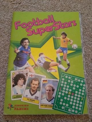 Panini Football Superstars Card Collecting Album 80s