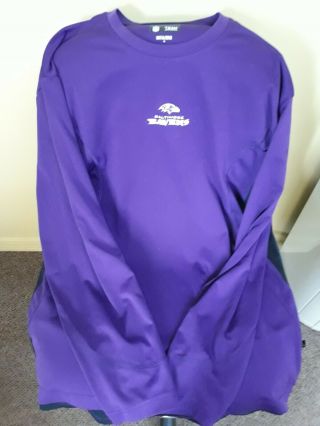 Nfl Team Apparel Baltimore Ravens Long Sleeve T - Shirt Large Purple/black